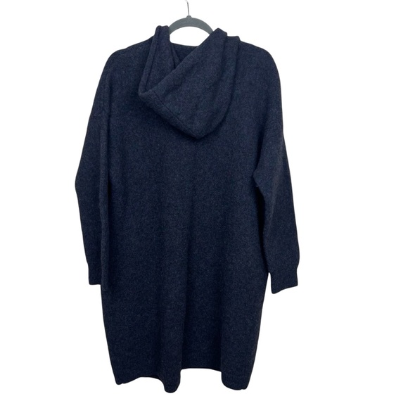 Uniqlo Women’s Hooded Wool Cardigan Sweater Jacket Oversized Size M Mid Length - Picture 4 of 9